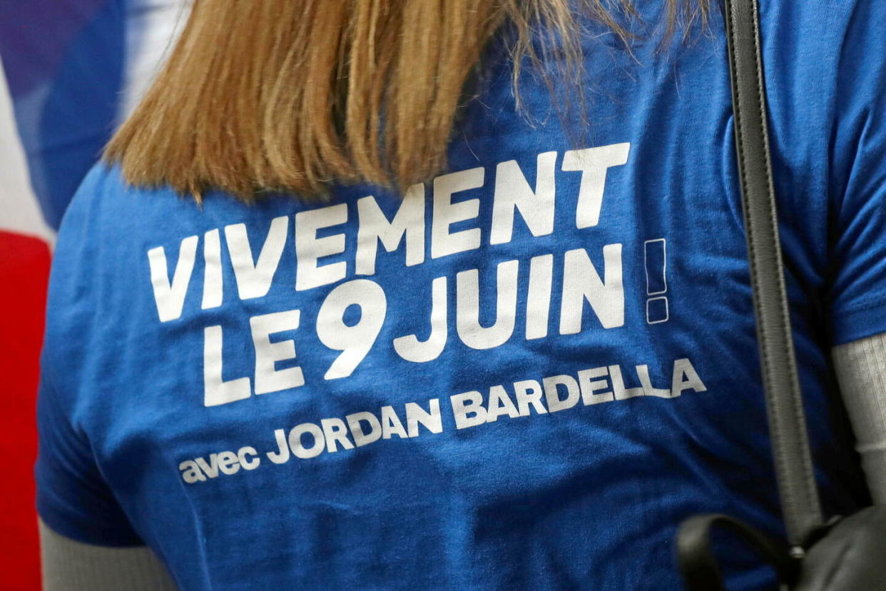 Le policier Matthieu Valet a annoncé qu'il sera sur la liste du candidat du Rassemblement national Jordan Bardella lors des élections européennes le 9 juin.  - Credit:FRANCOIS Greuez/SIPA