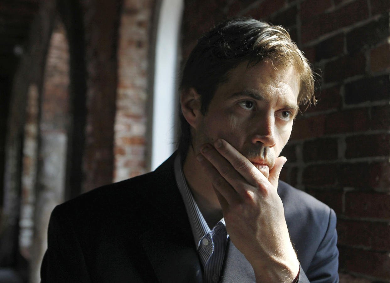 Journalist James Foley during an interview in Boston in 2011. (Steven Senne / AP file)