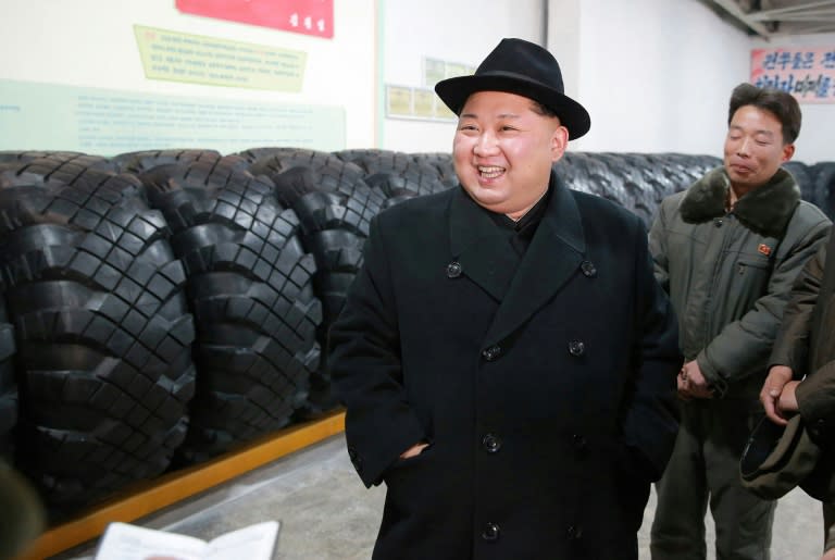 North Korean leader Kim Jong-Un -- shown here in an undated picture released by North Korea's official Korean Central News Agency (KCNA) on December 3, 2017 -- has sparked international fury with his dogged pursuit of a weapons program