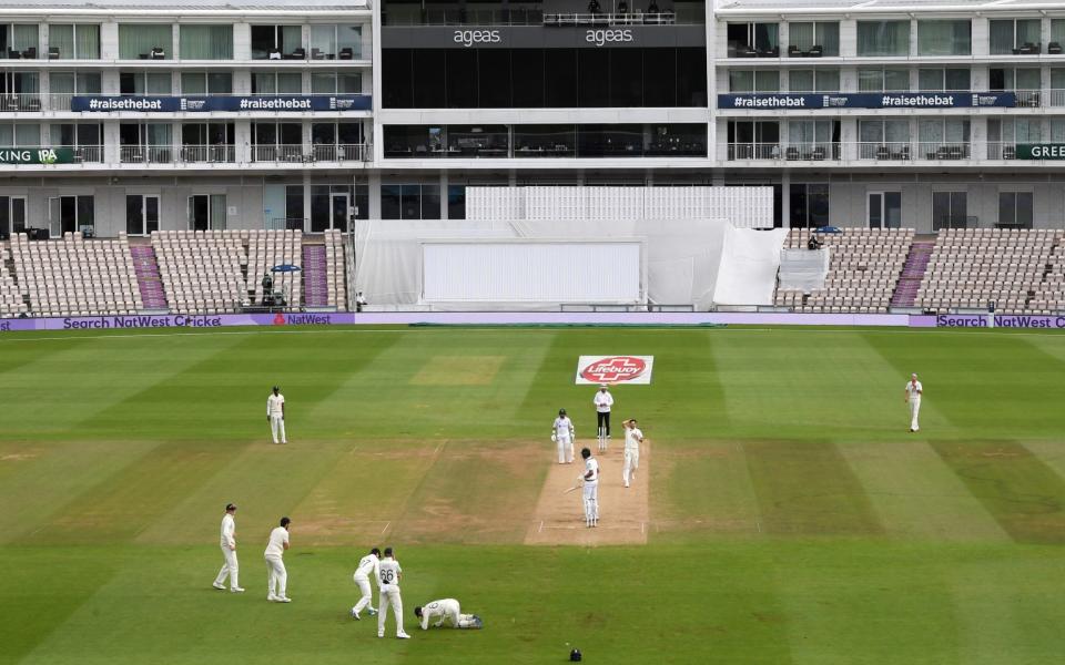 Jos Buttler drops a catch off James Anderson's bowling - GETTY IMAGES