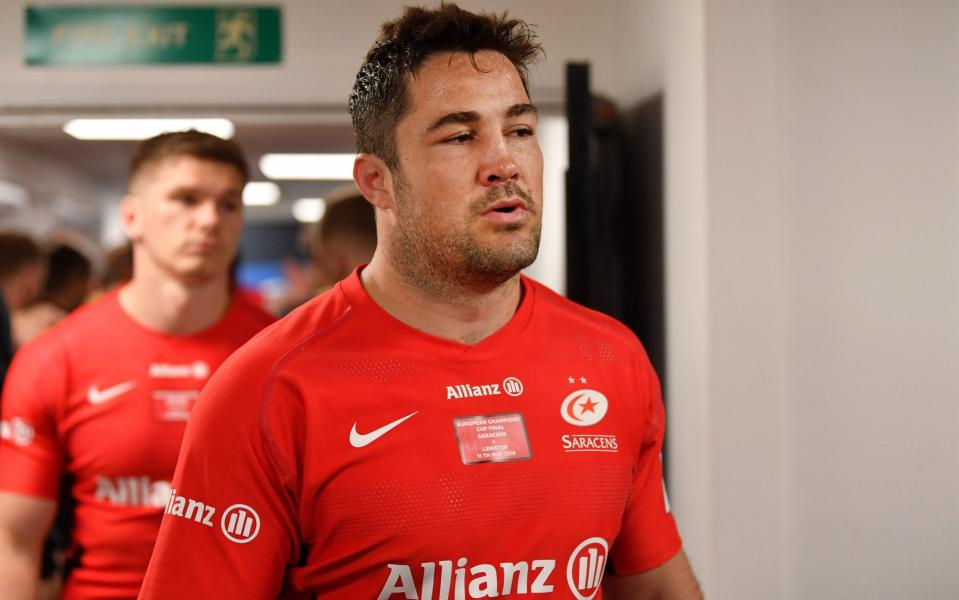 Brad Barritt leads his team out onto the pitch - GETTY IMAGES