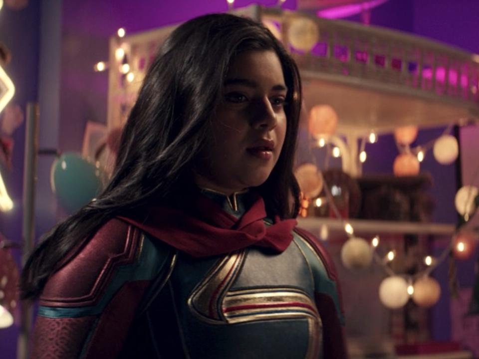 Iman Vellani as Kamala Khan/Ms. Marvel in the "Ms. Marvel" season finale.