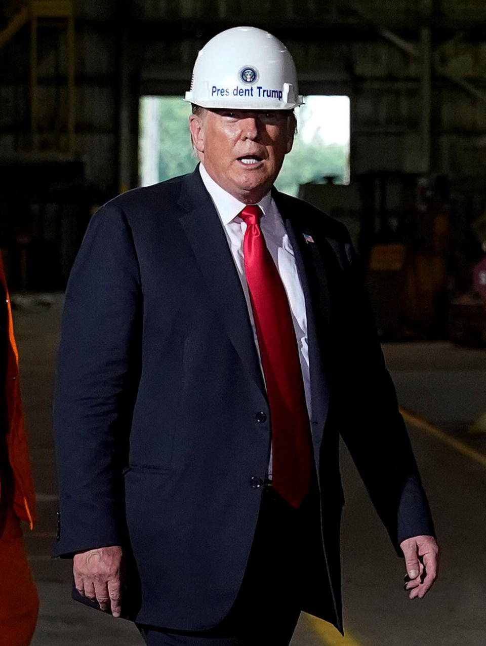 President Trump at a steel mill in Granite City, Illinois, July 26, 2018. REUTERS/Joshua Roberts