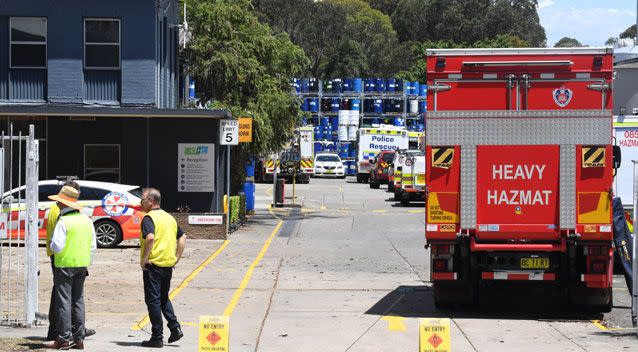 Two men believed to be in their 30s or 40s were trapped in the confined space. Photo: AAP