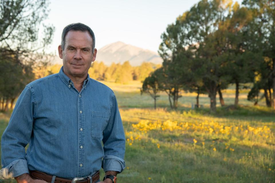 Democrat Adam Frisch, who lives in Aspen with his wife and two children,  positioned himself as a moderate in the race against Boebert and nearly beat her during the last election; he is likely to face either Hurd or Hanks (Frisch Campaign)