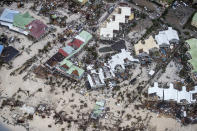 <p>Storm damage in the aftermath of Hurricane Irma, in St. Maarten. Irma cut a path of devastation across the northern Caribbean, leaving thousands homeless after destroying buildings and uprooting trees, Sept. 6, 2017. (Photo: Gerben Van Es/Dutch Defense Ministry via AP) </p>