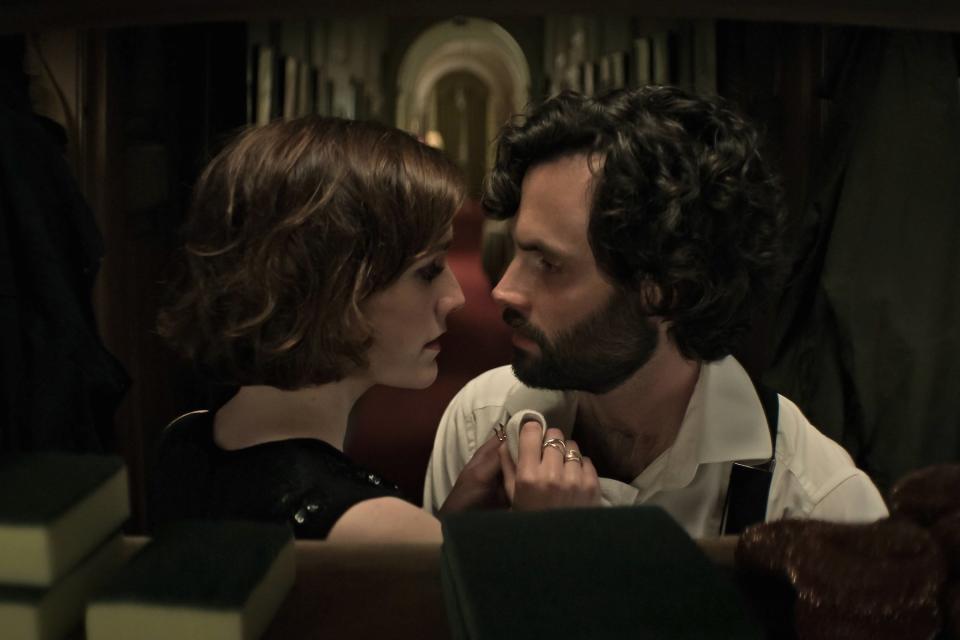 Kate Galvin (Charlotte Ritchie) and Joe Goldberg (Penn Badgley) in 'You' Season Four.