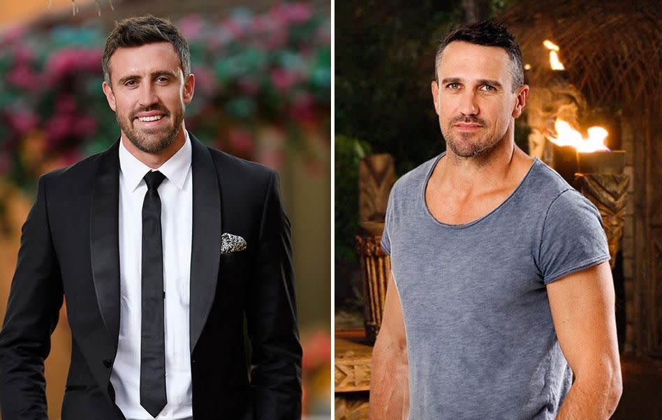 Bachelorette contestant Luke (L) and former Survivor Australia contestant Lee Carseldine (R). Source: Channel Ten
