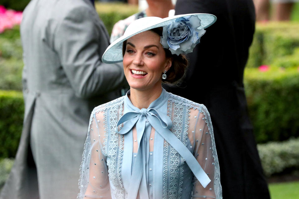 The Duchess of Cambridge attending day one of Royal Ascot at Ascot Racecourse. (Photo by Jonathan Brady/PA Images via Getty Images)