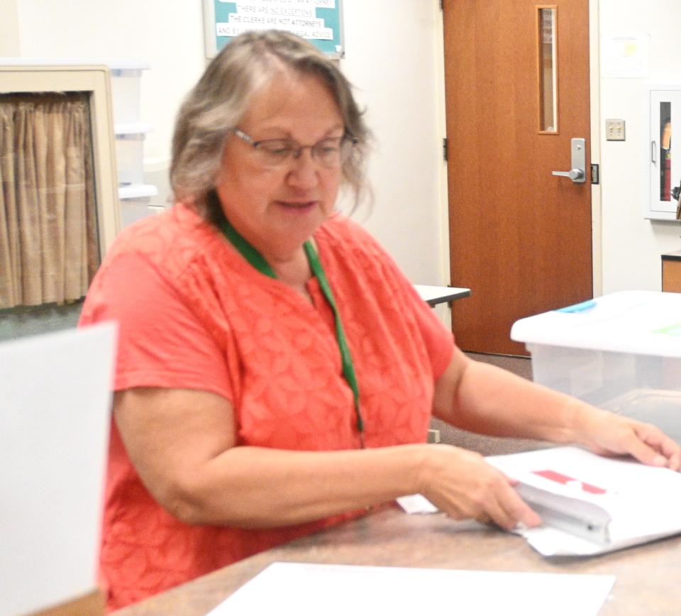 County clerk Terry Kubasiak is ready for the early voting and Aug. 6 primary.