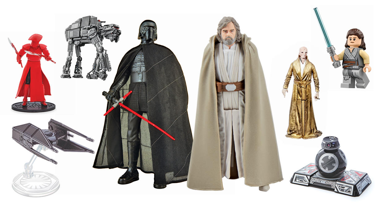 A selection of <i>The Last Jedi</i> toys available on Force Friday