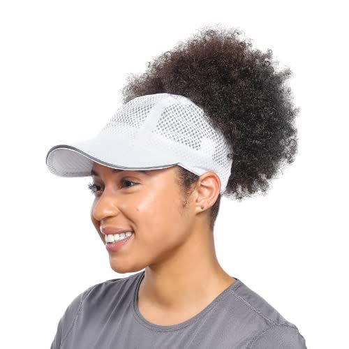 17) Beautifully Warm Backless Hat – Quick Dry Baseball Sport Hat for Women (White)