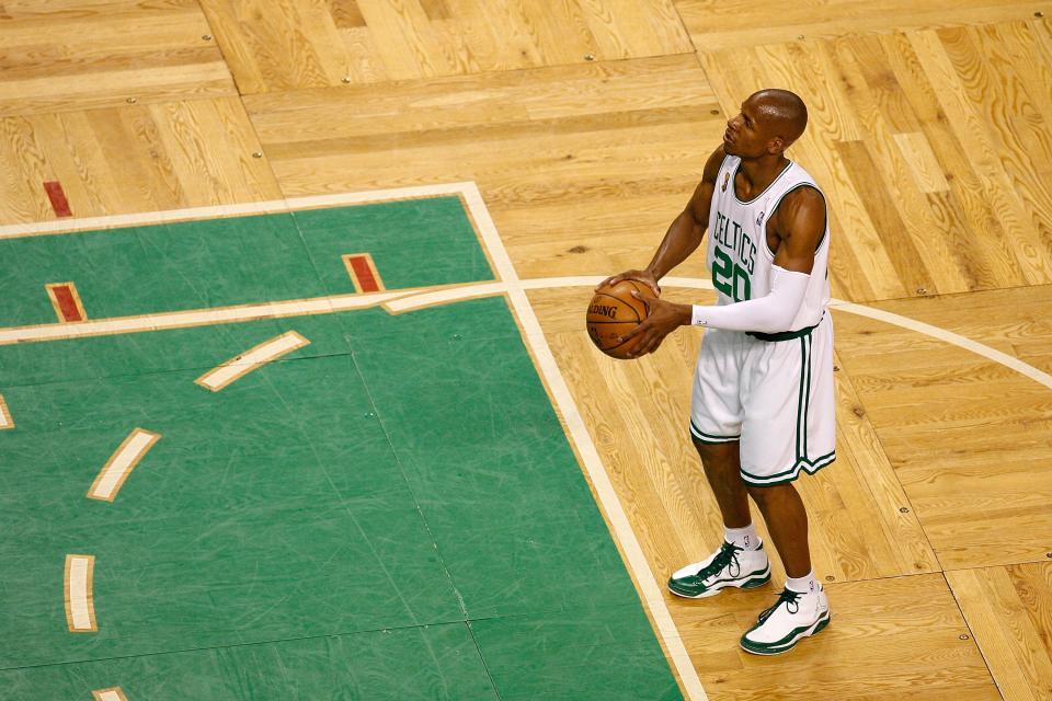 Ray Allen, in his natural habitat. (Getty)