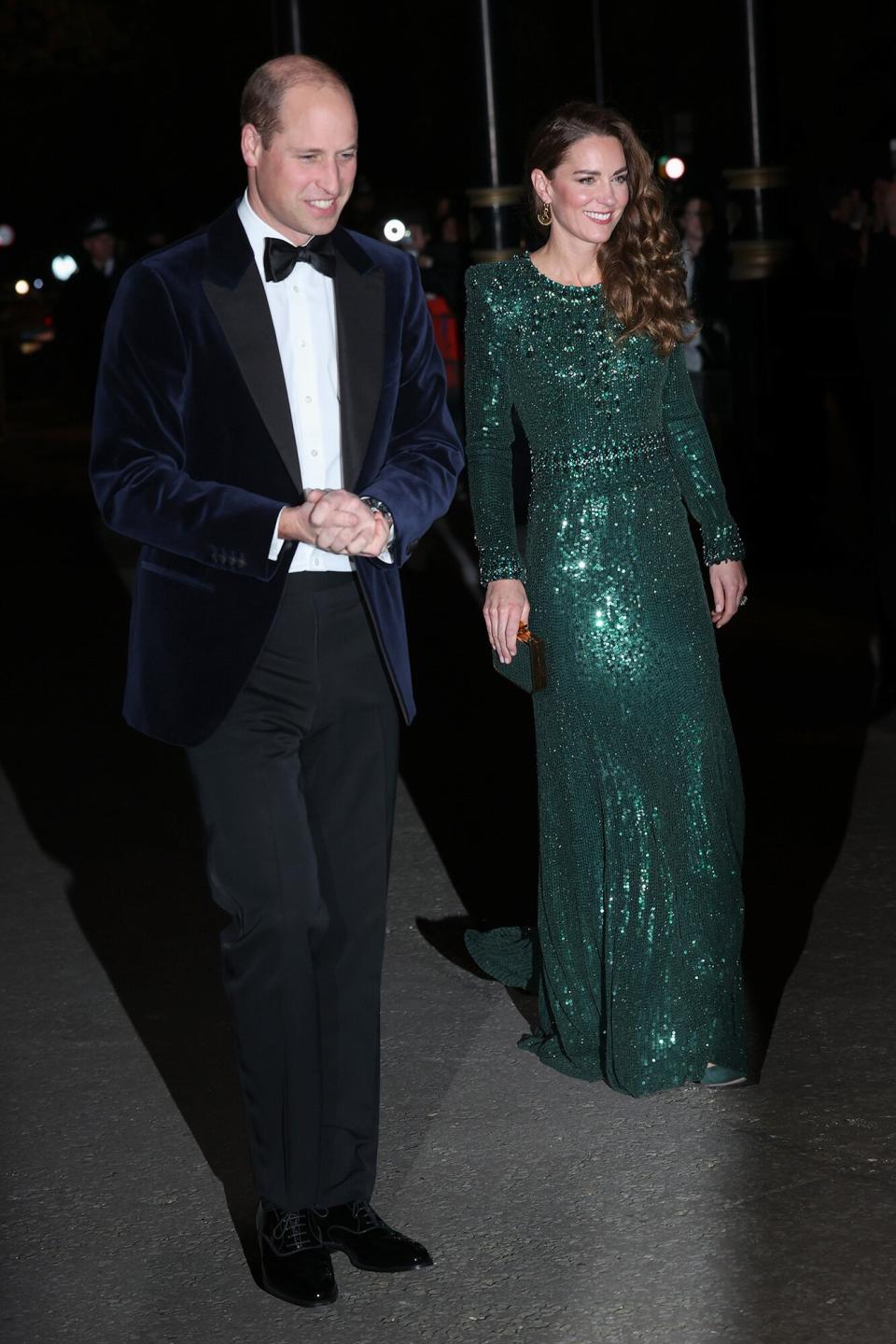 LONDON, ENGLAND - NOVEMBER 18: Prince William, Duke of Cambridge and Catherine, Duchess of Cambridge attend the Royal Variety Performance at the Royal Albert Hall on November 18, 2021 in London, England. (Photo by Chris Jackson/Getty Images)