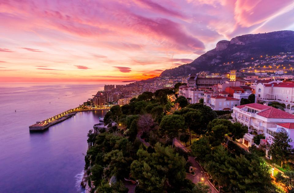 Monte Carlo, Moneco at dusk.