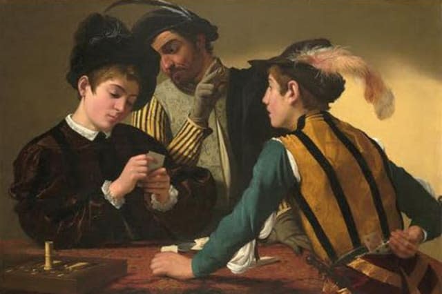 The disputed painting, the Card Sharps