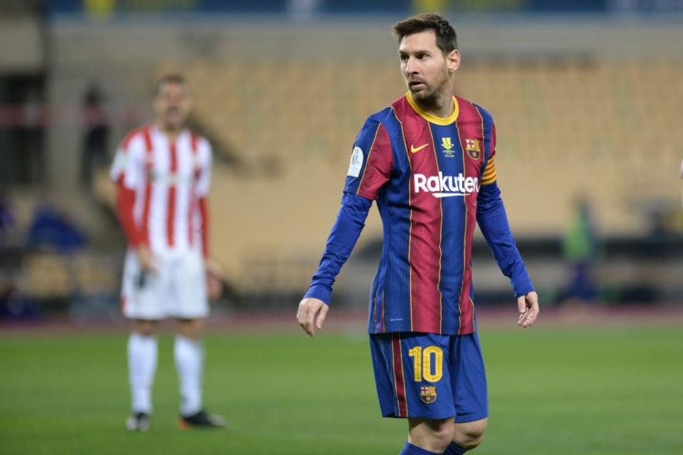 Lionel Messi for Barcelona (AFP via Getty Images)