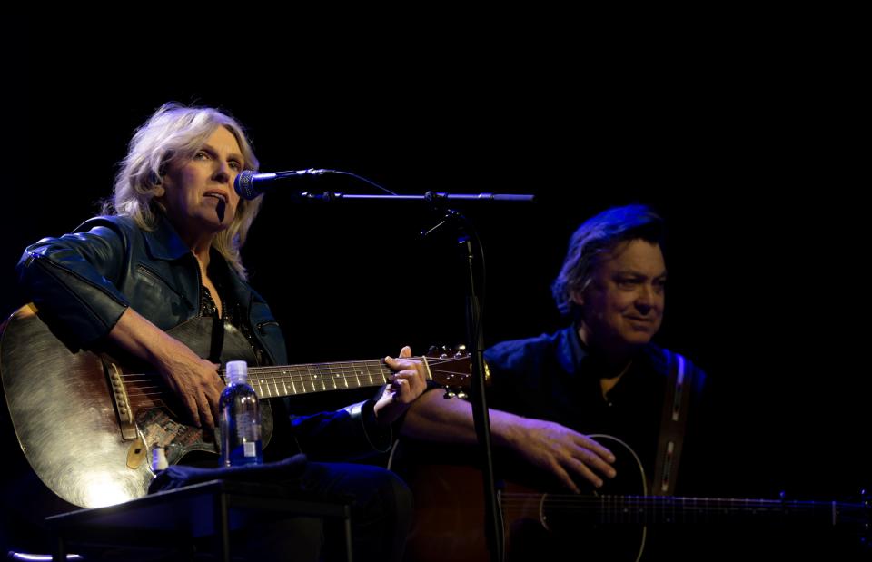 Lucinda Williams performs at Ryman Auditorium in Nashville , Tenn., Saturday, Oct. 7, 2023.