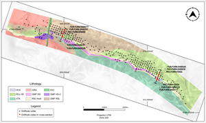 Furnas Plan View Map, including drill collar locations.