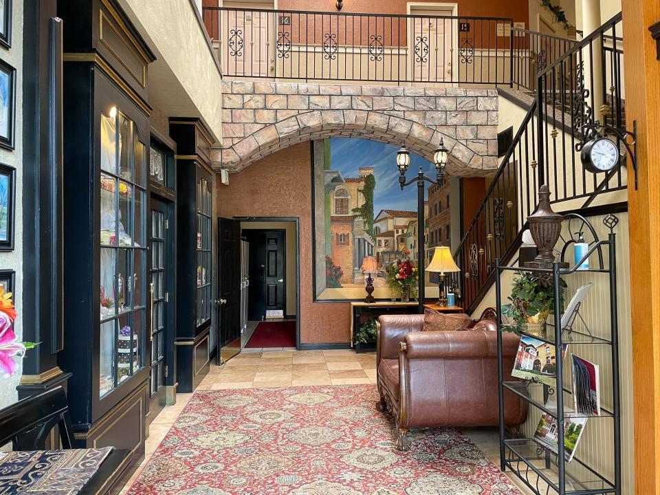 The lobby of the Anniversary Inn at 460 South 1000 East in Salt Lake City, Utah.