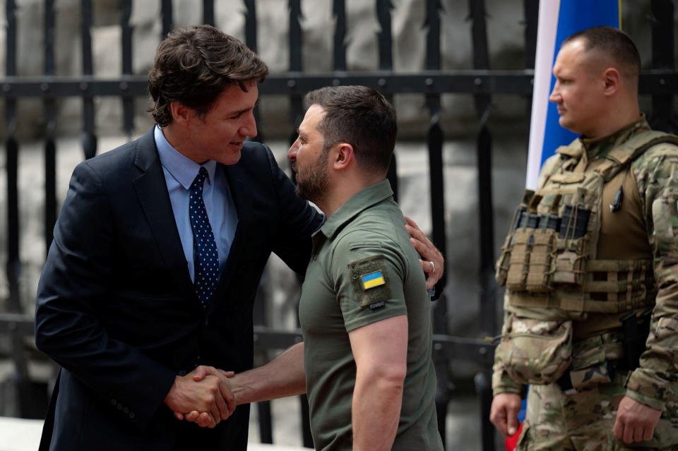 Canadian Prime Minister Justin Trudeau visits Kyiv