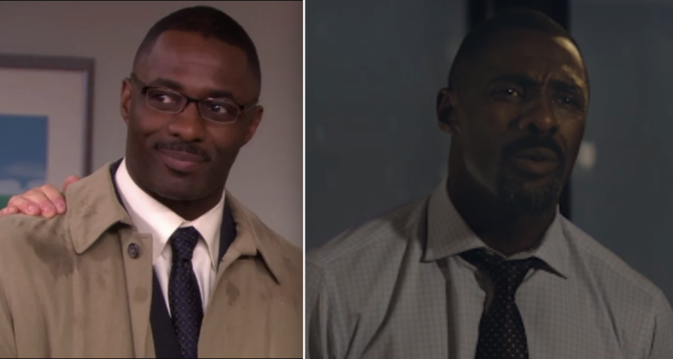 Idris in "The Office" and "Molly's Game"