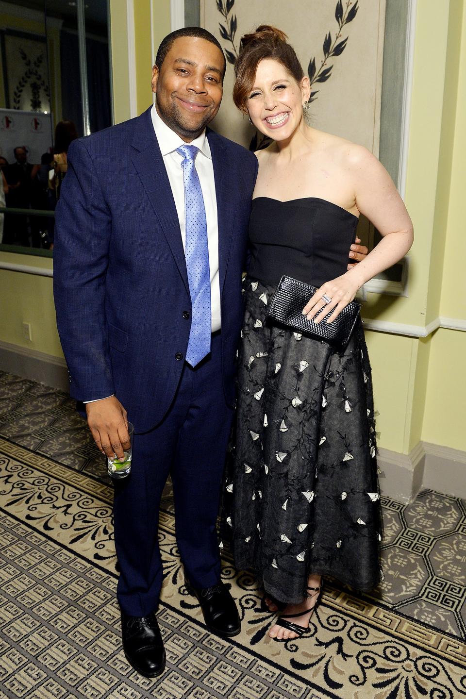 Kenan Thompson and former <i>SNL </i>castmate Vanessa Bayer pose at the Gilda’s Club N.Y.C. 24th annual gala at The Pierre Hotel on Thursday in N.Y.C.