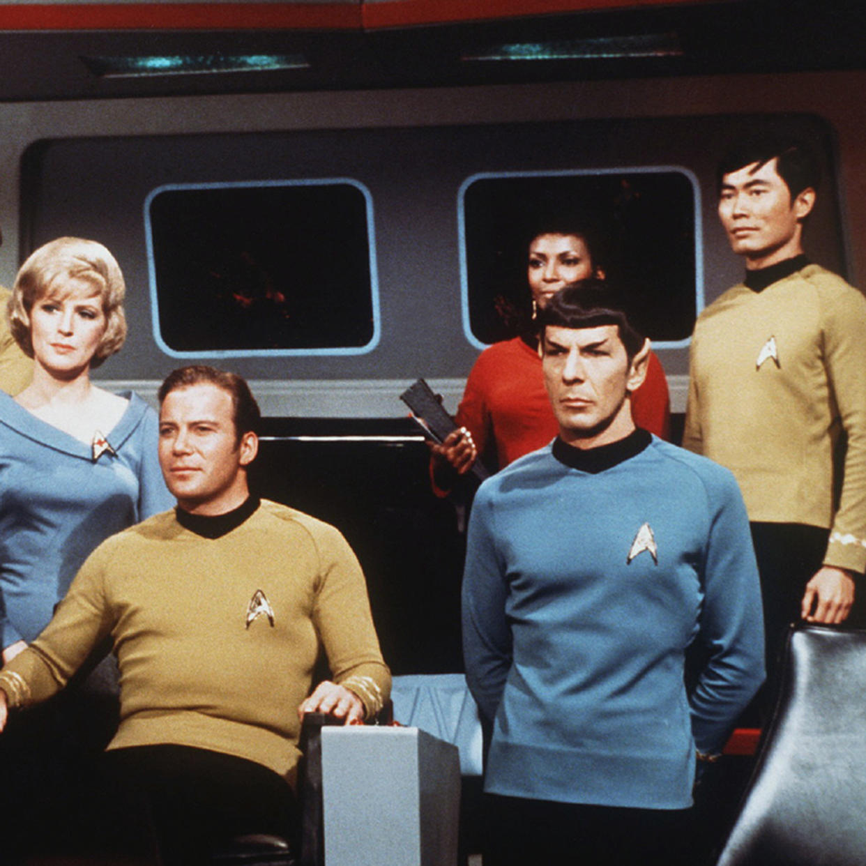 On the set of the TV series Star Trek (Sunset Boulevard / Corbis via Getty Images)