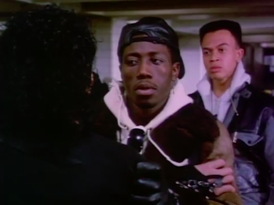 Wesley Snipes in Michael Jackson’s video for “Bad.” (Photo: Epic Records/Quincy Jones Productions)