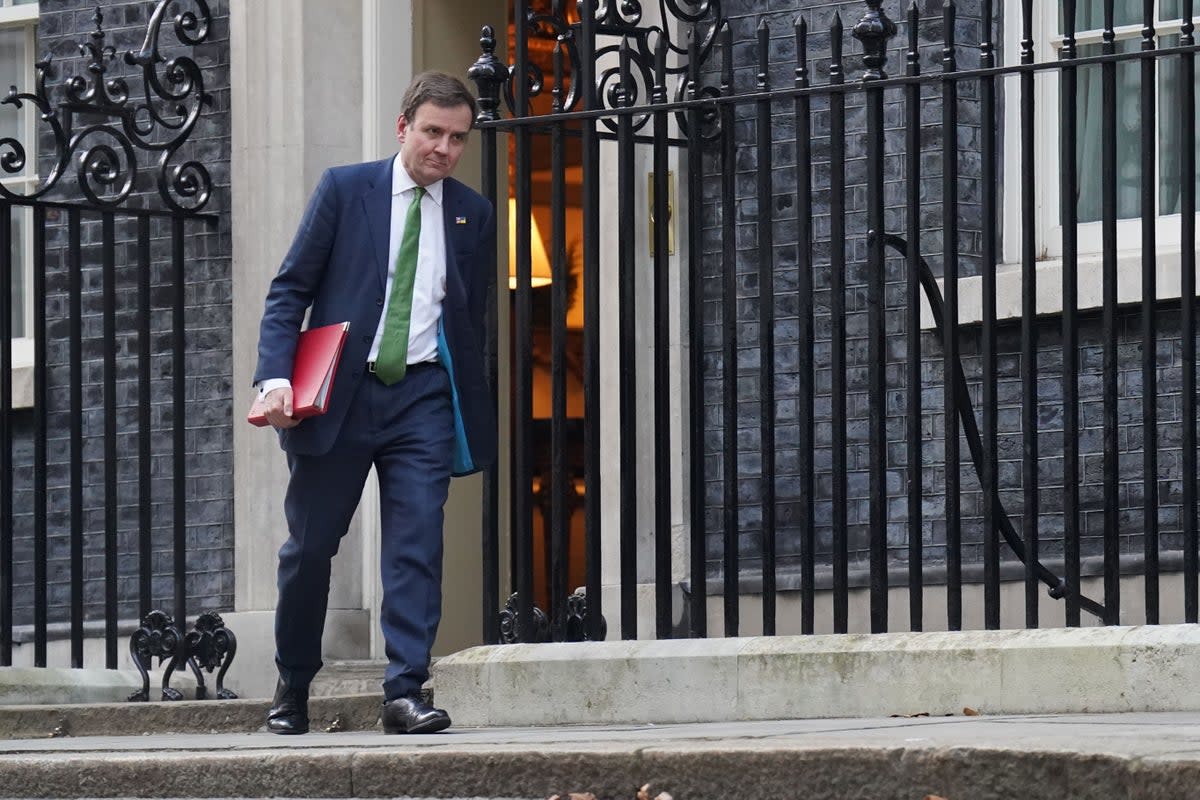 Greg Hands, Conservative Party chairman, leaves after a Cabinet meeting in Downing Street, London (James Manning/PA) (PA Wire)