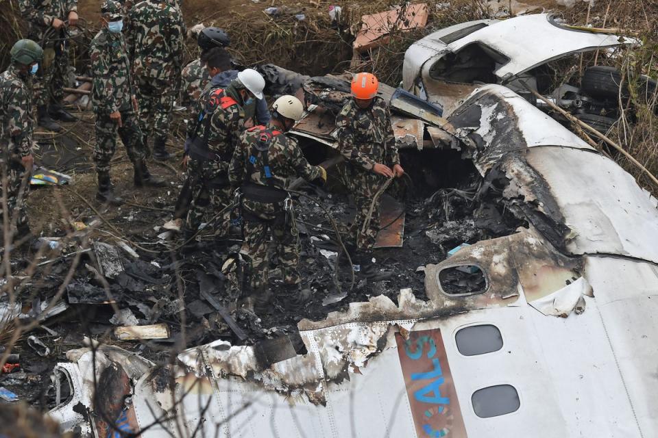 Rescuers are finding four missing people from the crash (AFP via Getty Images)