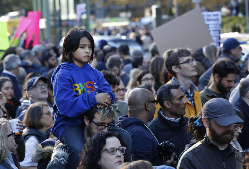 Tens of thousands protest Trump’s election victory