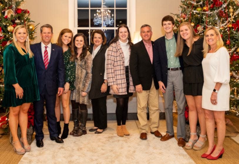 Harrison Deal, third from right, at a gathering with Gov. Brian Kemp and family.