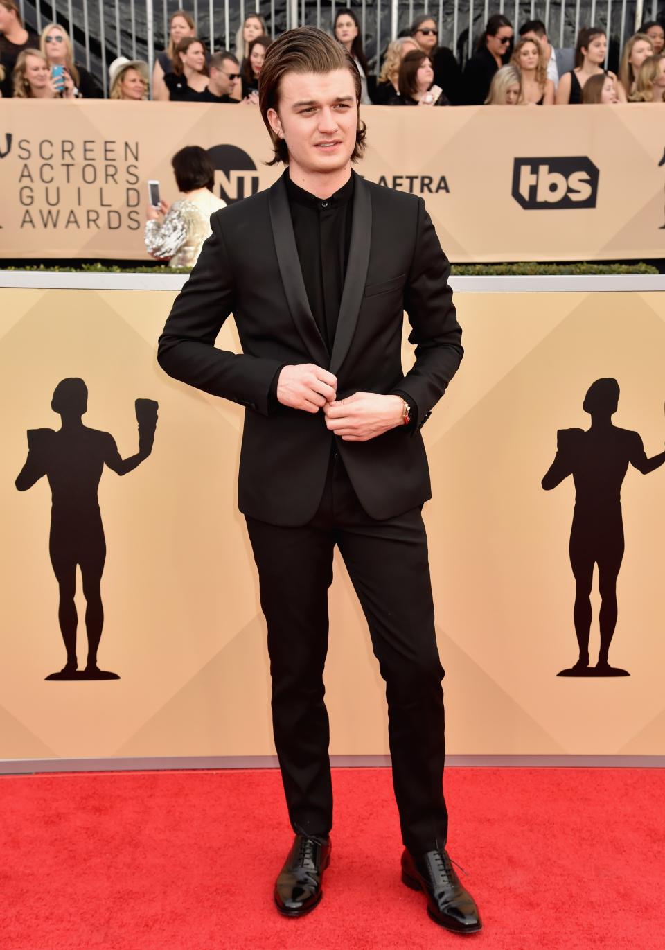 Joe Keery in Saint Laurent