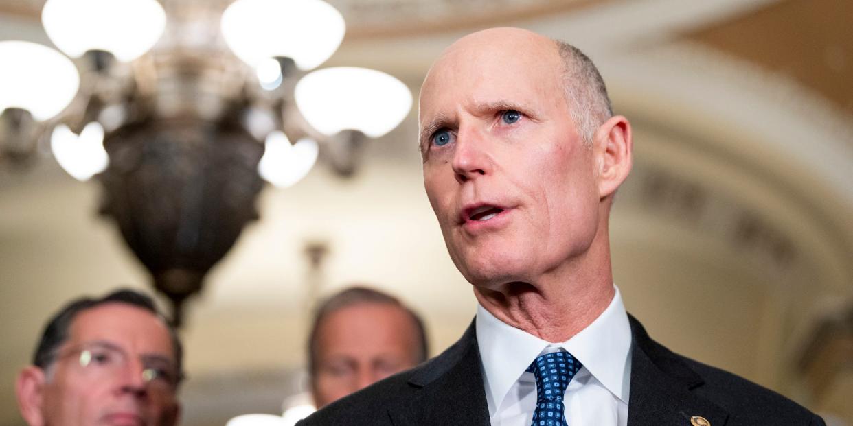 Republican Sen. Rick Scott of Florida at the US Senate on February 8, 2022.