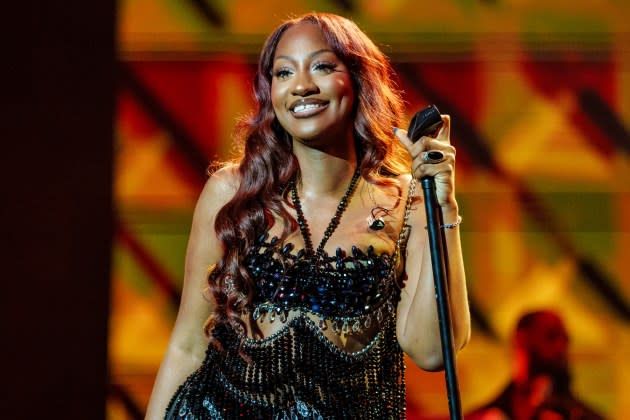 Tems performs during day three of the 2023 ESSENCE Festival of Culture at Caesars Superdome on July 2, 2023, in New Orleans. - Credit: Josh Brasted/WireImage