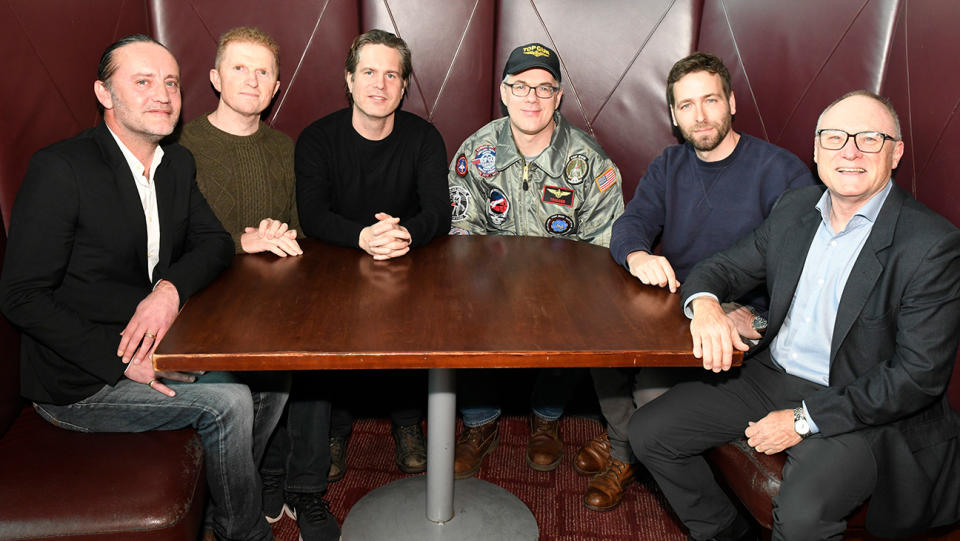 Film editors Jonathan Redmond, Matt Villa, Mikkel E.G. Nielsen, Eddie Hamilton and Paul Rogers and American Cinema Editors president Kevin Tent