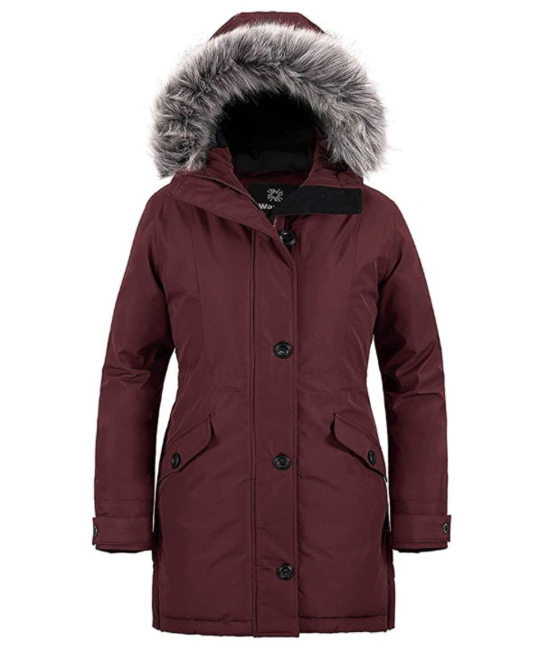 Wantdo Women's Waterproof Long Puffer Jacket. Image via Amazon.