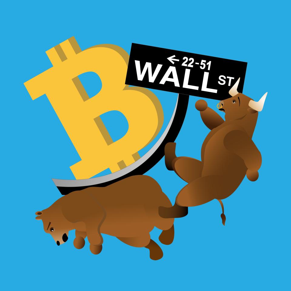 Wall Street crypto graphic