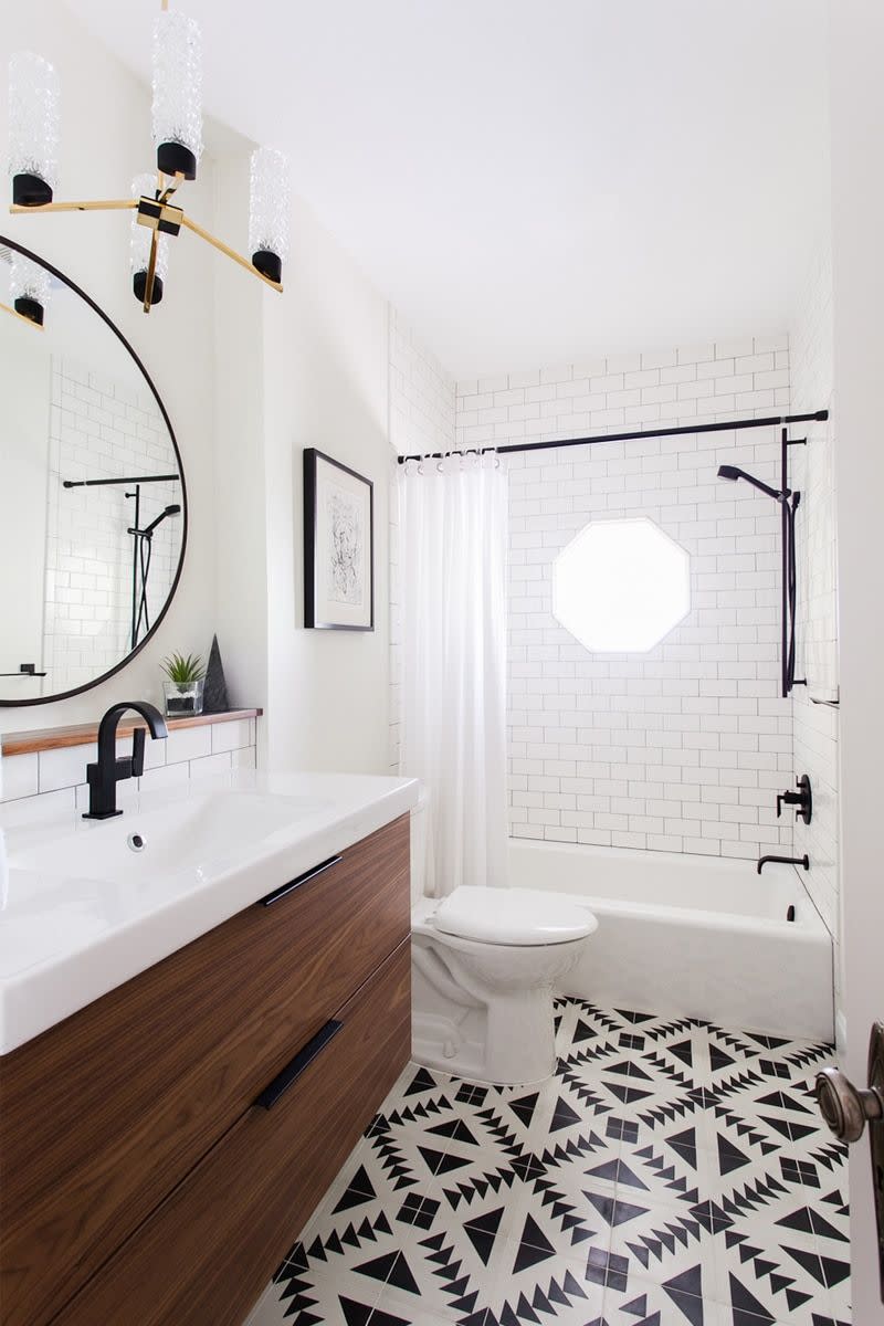 small bathroom ideas chandelier