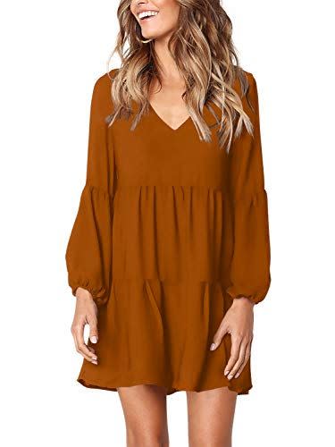 1) Long Sleeve Tunic Dress