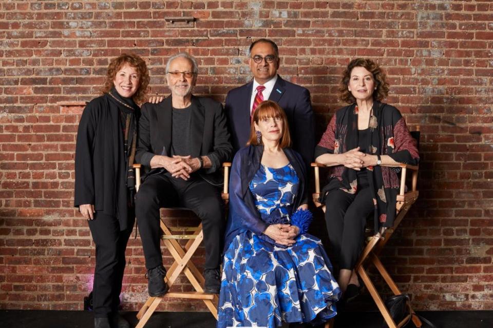 Lani Hall Alpert, Herb Alpert, CalArts president Ravi Rajan, Herb Alpert Foundation president Rona Sebastian and Herb Alpert Award in the Arts founding director Irene Borger.