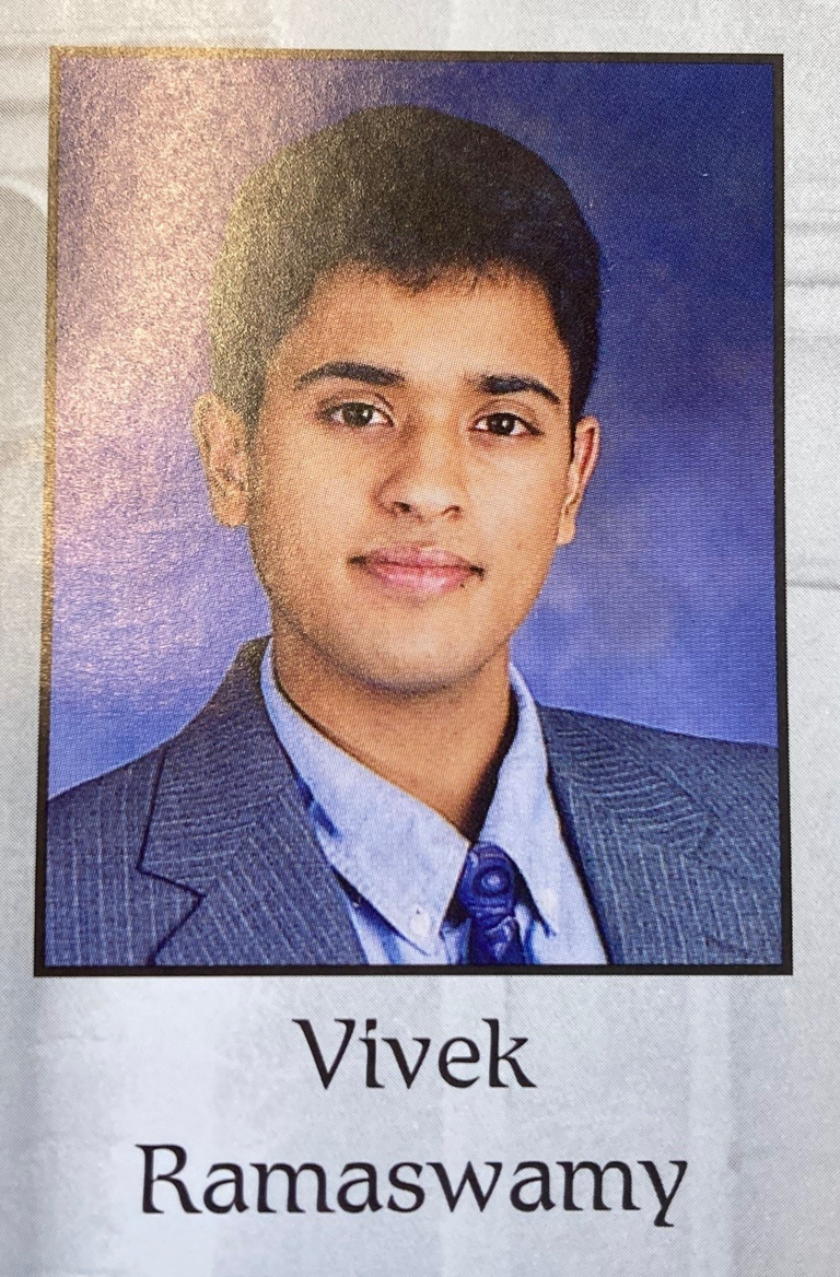 Vivek Ramaswamy's photo from the 2002-2003 St. Xavier High School yearbook