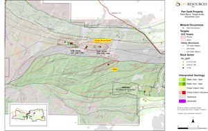 Priority Drill Targets in the West Block of the Pen Gold Project