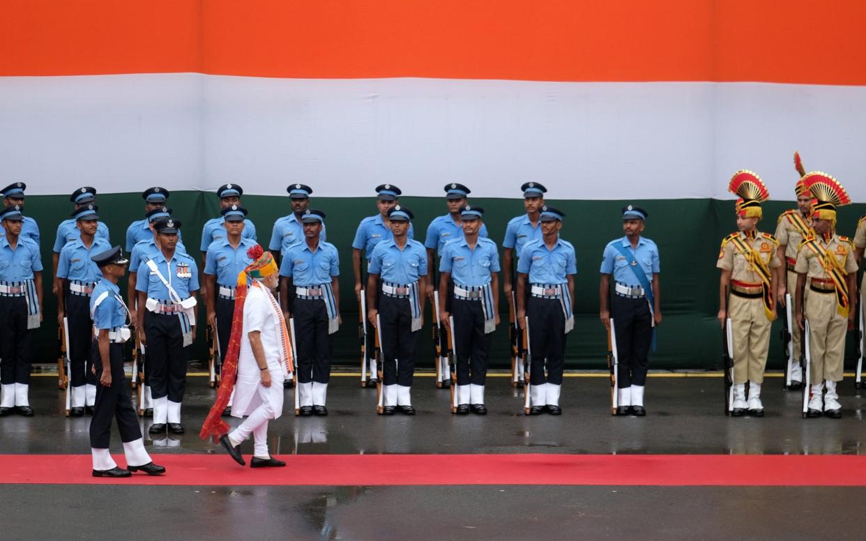 Narendra Modi highlighted the change to Kashmir's status in his Independence Day speech - Bloomberg