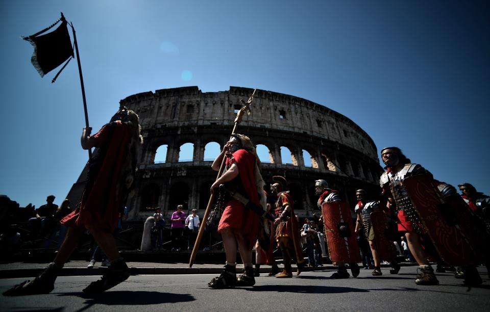 18: A Gladiator fight in the Coliseum, 264 BC.