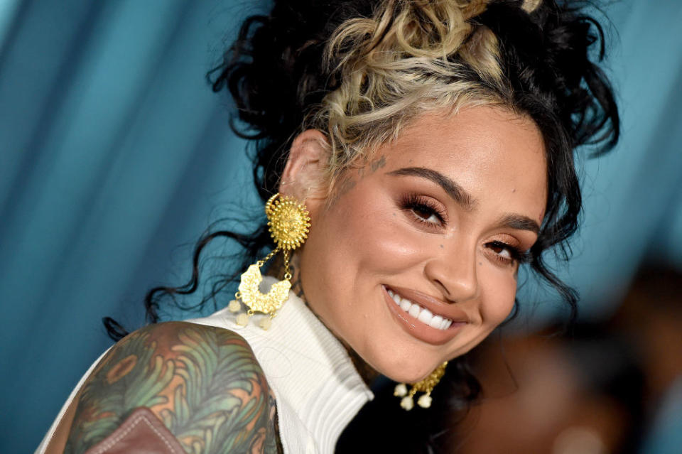 A closeup of Kehlani smiling