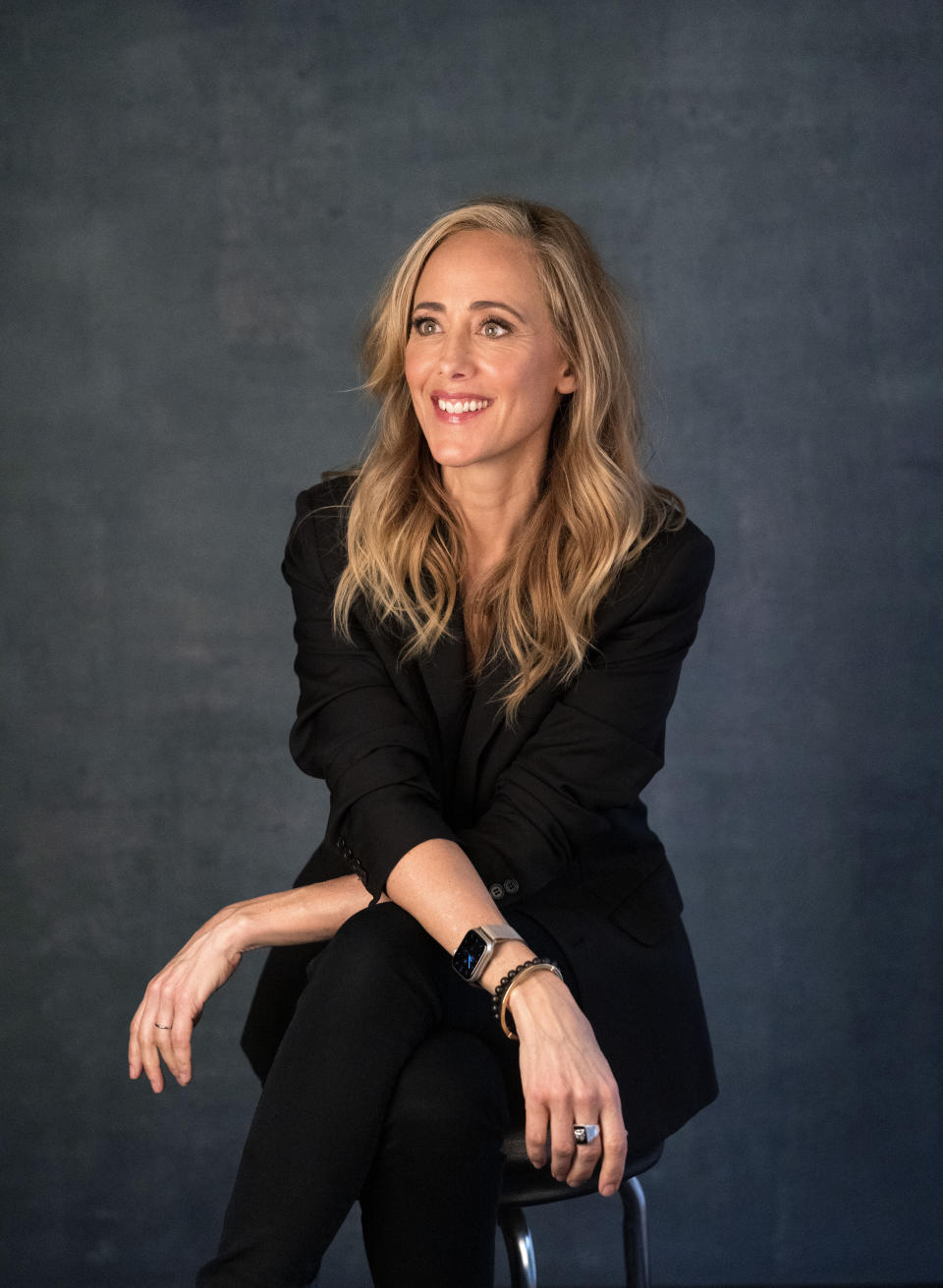 Kim Raver poses for a portrait on Tuesday, March 21, 2023, in Los Angeles to promote her series "Grey's Anatomy." Raver, who portrays surgeon Teddy Altman, has directed “Training Day,” an episode that focuses on reproductive rights. It airs on Thursday. (AP Photo/Richard Vogel)