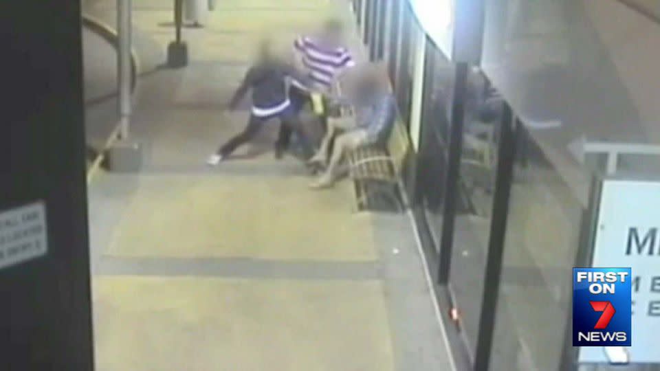 FIRST ON SEVEN: CCTV footage of the attack which as been described as 'spine chilling and despicable'. Source: Seven News