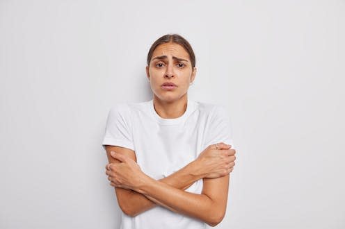 <span class="caption">The employee was only wearing jeans and a t-shirt.</span> <span class="attribution"><a class="link " href="https://www.shutterstock.com/image-photo/scared-worried-european-woman-trembles-cold-2043517580" rel="nofollow noopener" target="_blank" data-ylk="slk:Cast Of Thousands/ Shutterstock;elm:context_link;itc:0">Cast Of Thousands/ Shutterstock</a></span>